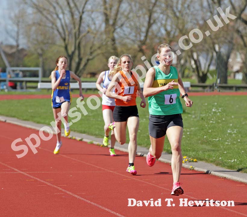 Daniel Hodgkinson (Walsend) wins the 1500 metres at the North of England, Div. 4E, Whitley Bay.